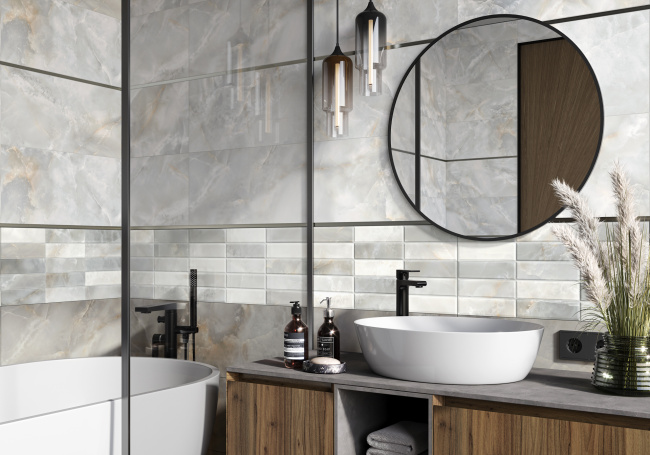 Фотография Коллекции Azimut керамической плитки для ванной от производителя - Alma Ceramica, в интернет магазине Casa-Ceramica